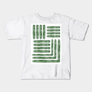 Lines green Kids T-Shirt